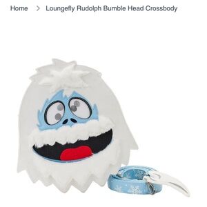New Loungefly Rudolph The Red Nosed Reindeer Bumble Head Cross Body Bag